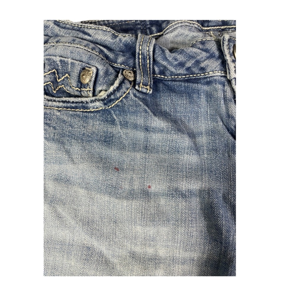 Miss Me Irene Boot Cut Jeans Size 31 Light Wash Distressed Mid Rise Denim - Picture 3 of 11